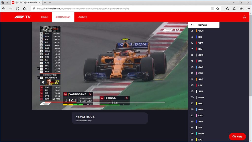 F1.TV Pro Screenshot, May 12, 2018
